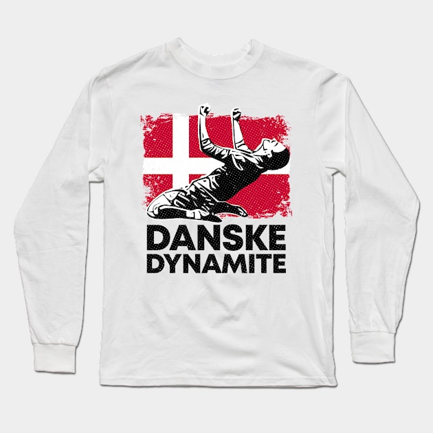 Danmark  Danske Dynamite Denmark Black Long Sleeve T-Shirt by zeno27